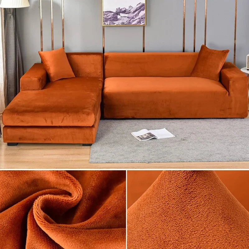 Copertura per Divano in Velluto Stretch con Finitura Lussuosa – Sofina