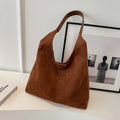 Bolso tote de terciopelo natural