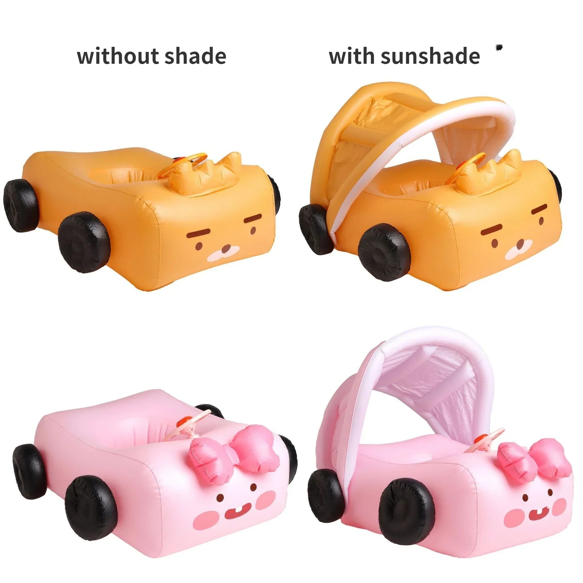 Sedia Gonfiabile per Bambini con Ombrellone e Volante – Perfetta per l'Estate e il Divertimento in Spiaggia