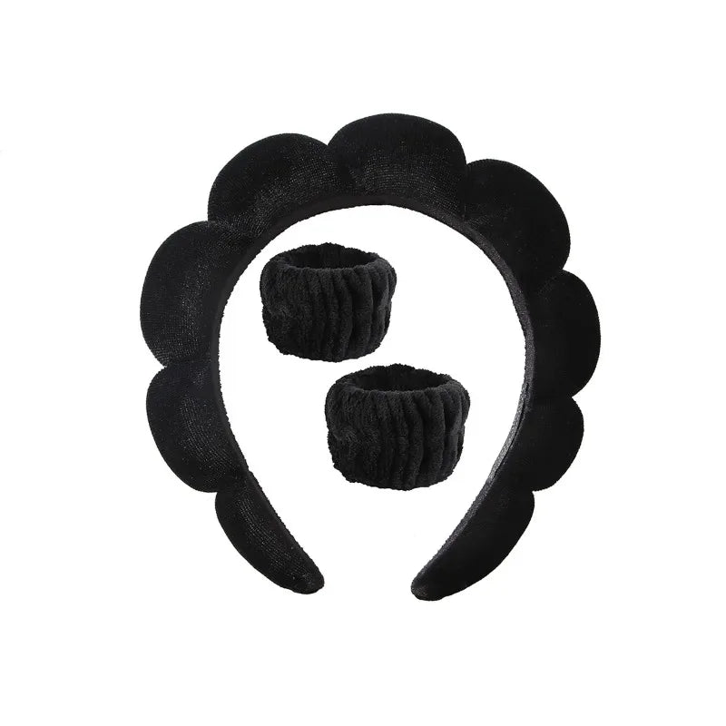 Set di Fascia per Capelli e Polsini in Pile - Fluffiea