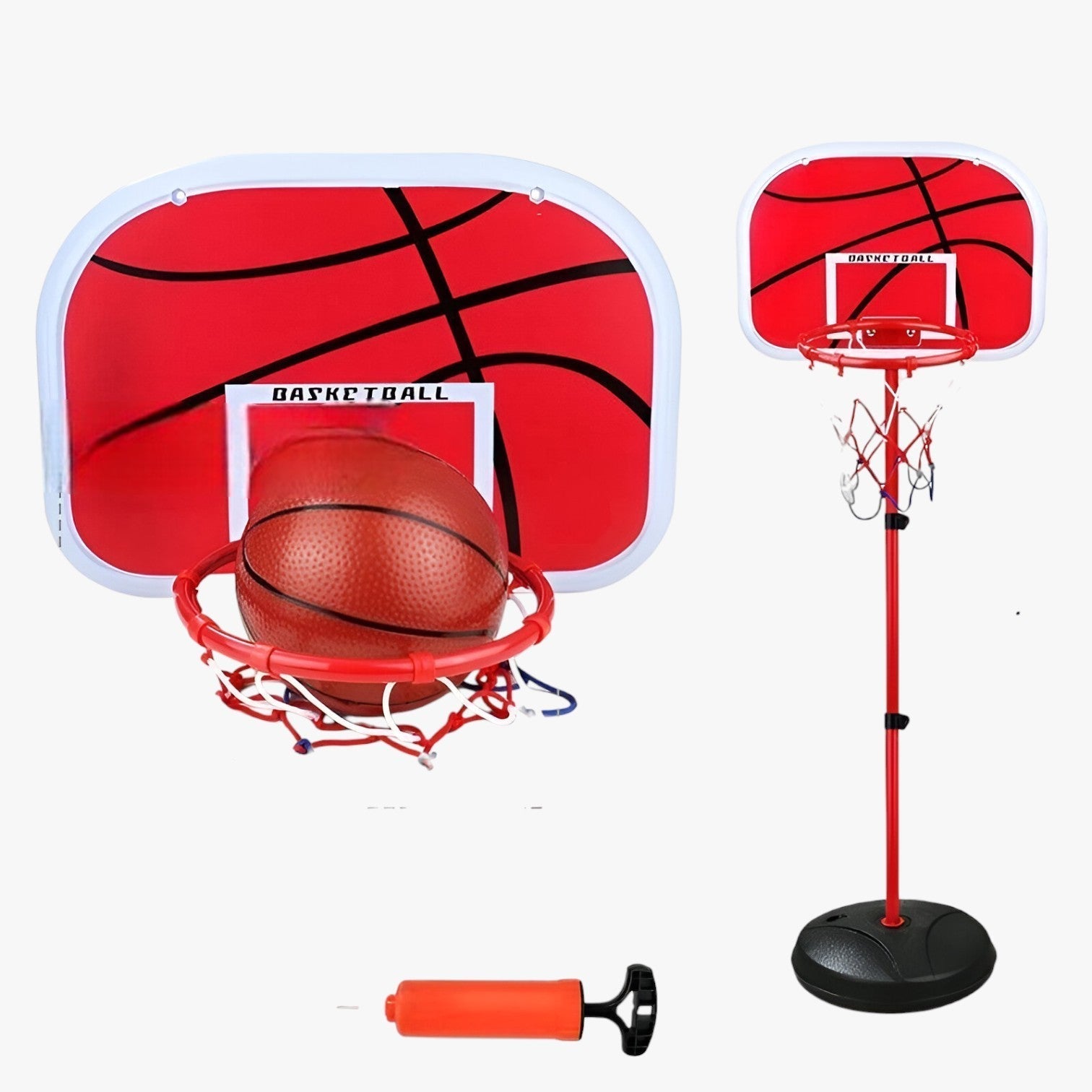 Canestro da Basket per Bambini Regolabile in Altezza – Divertimento per Gioco Indoor e Outdoor
