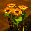 Lámpara de exterior en forma de girasol solar impermeable