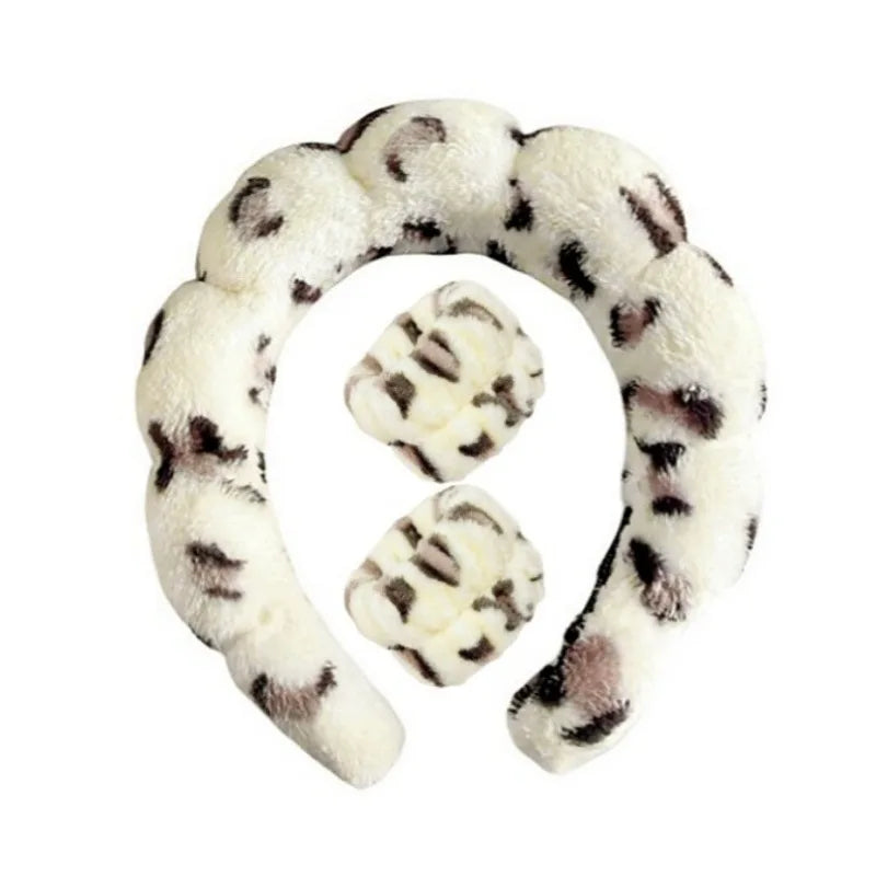 Set di Fascia per Capelli e Polsini in Pile - Fluffiea