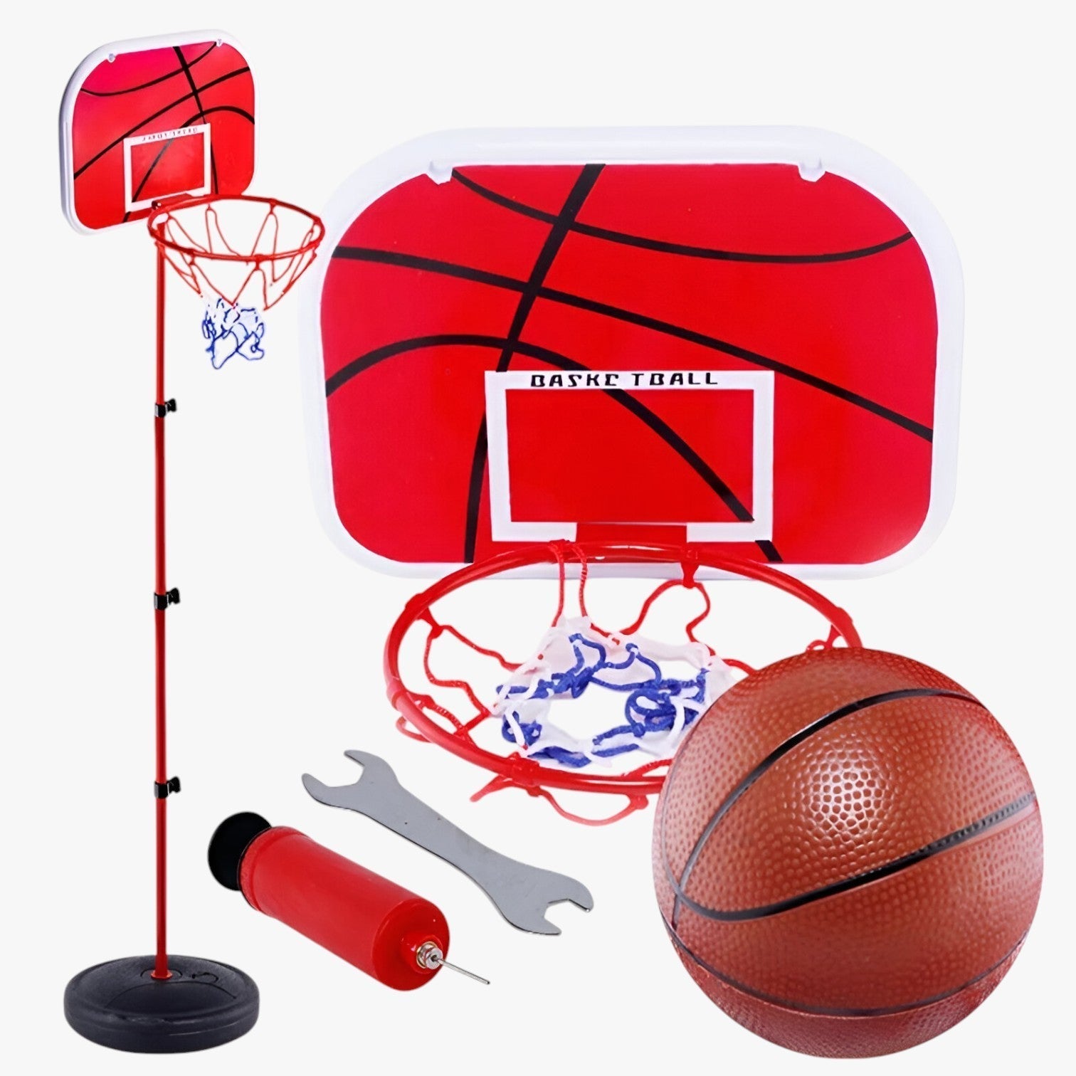 Canestro da Basket per Bambini Regolabile in Altezza – Divertimento per Gioco Indoor e Outdoor