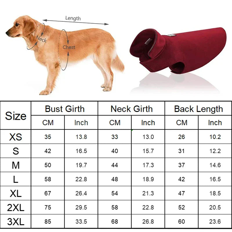 Giacca Termica PawShield per Cani - Cappotto Invernale per Cani di Piccole e Grandi Dimensioni