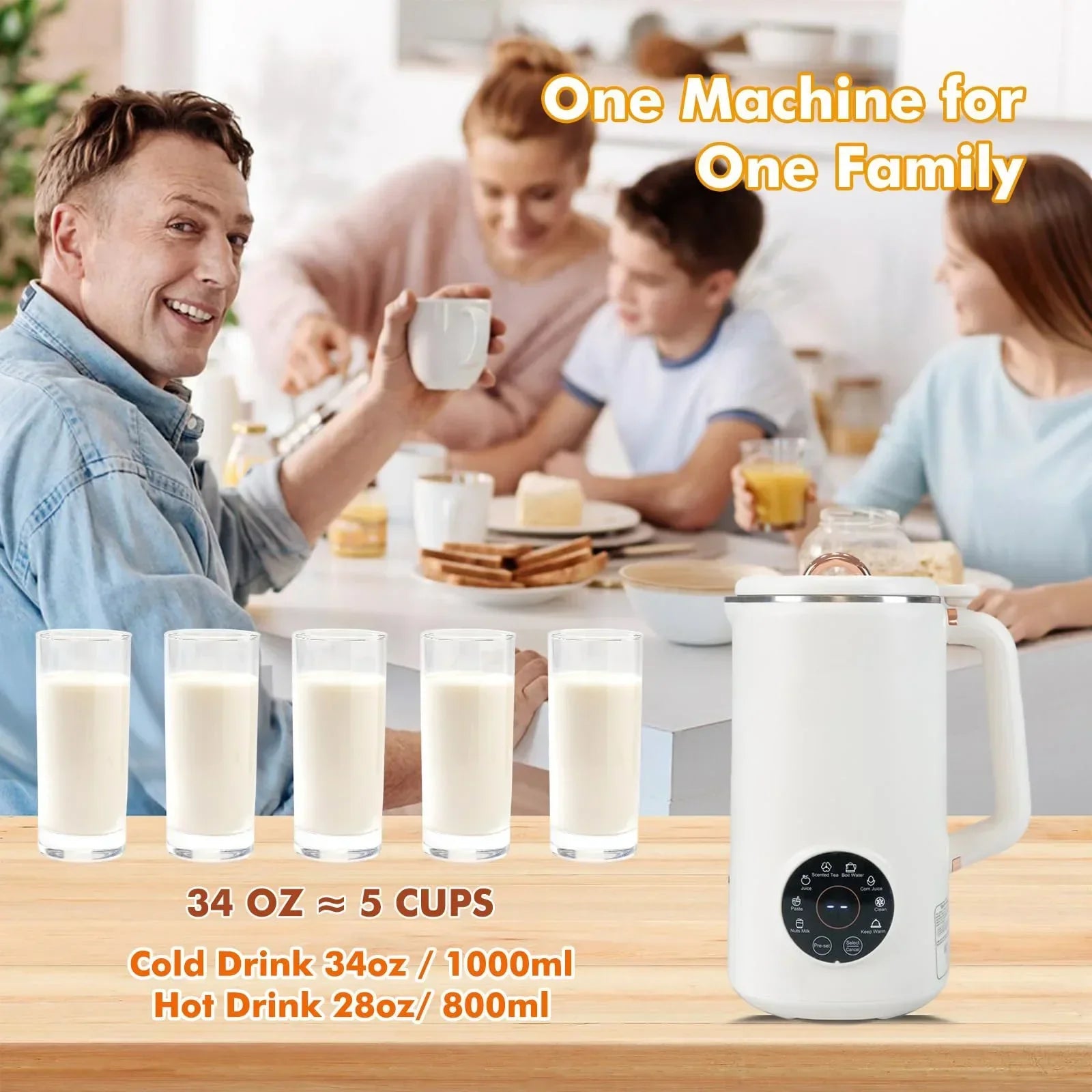 Macchina per Latte di Noci 8-in-1 (1000 ml) - NutriBlend