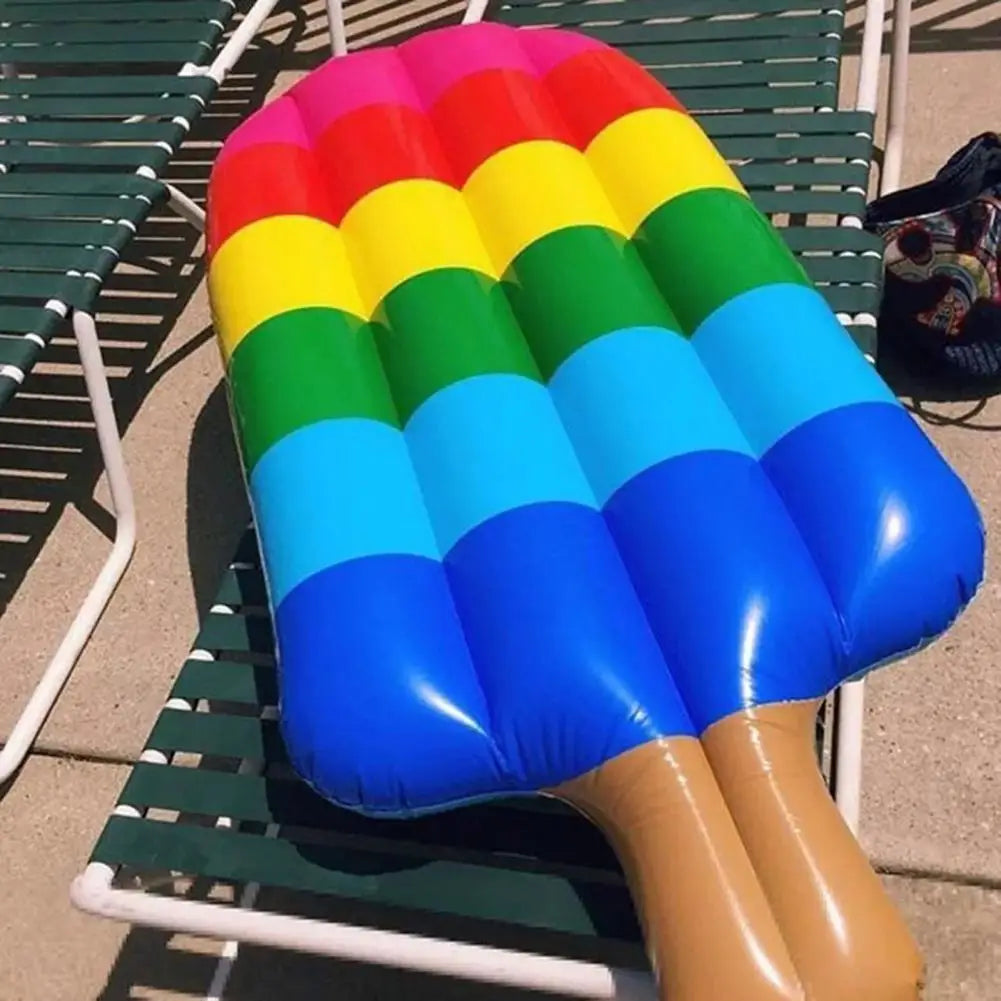 Floatabile da piscina a forma di gelato – Lounge arcobaleno allegra per la piscina