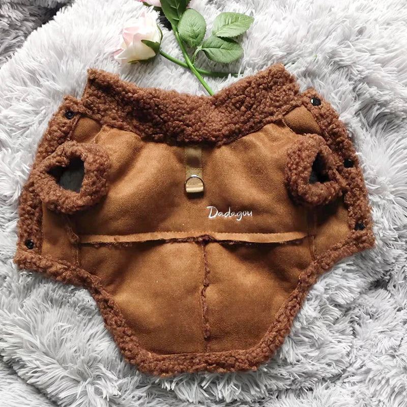 MajestiPup Cappotto Invernale di Lusso per Cani | Cappotto caldo in pile di lana di agnello per razze piccole come carlini e Yorkshire