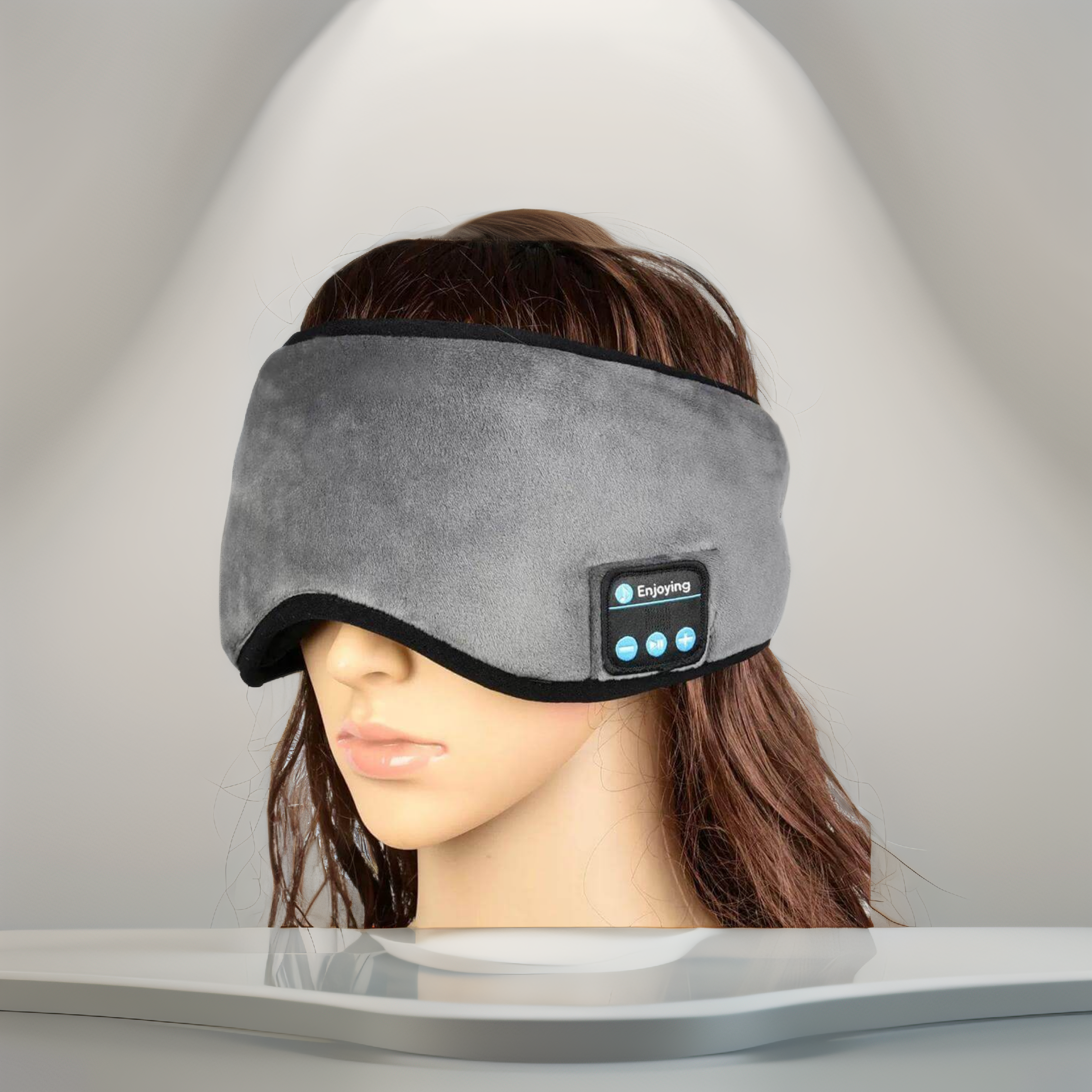 Maschera per il Sonno Intelligente SereniTune | Maschera per gli occhi Bluetooth isolante dal rumore per viaggi, meditazione e sonno indisturbato.