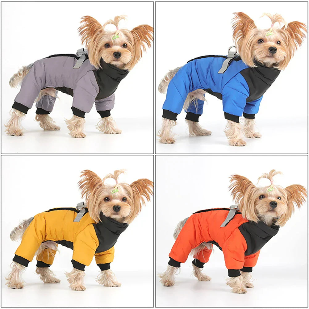 FurLuxe Waterproof Winter Coat with Harness - Dog Coat for Small and Medium-Sized Dogs