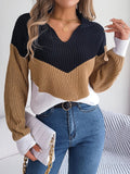 Ortrud | Suéter color block con cuello polo