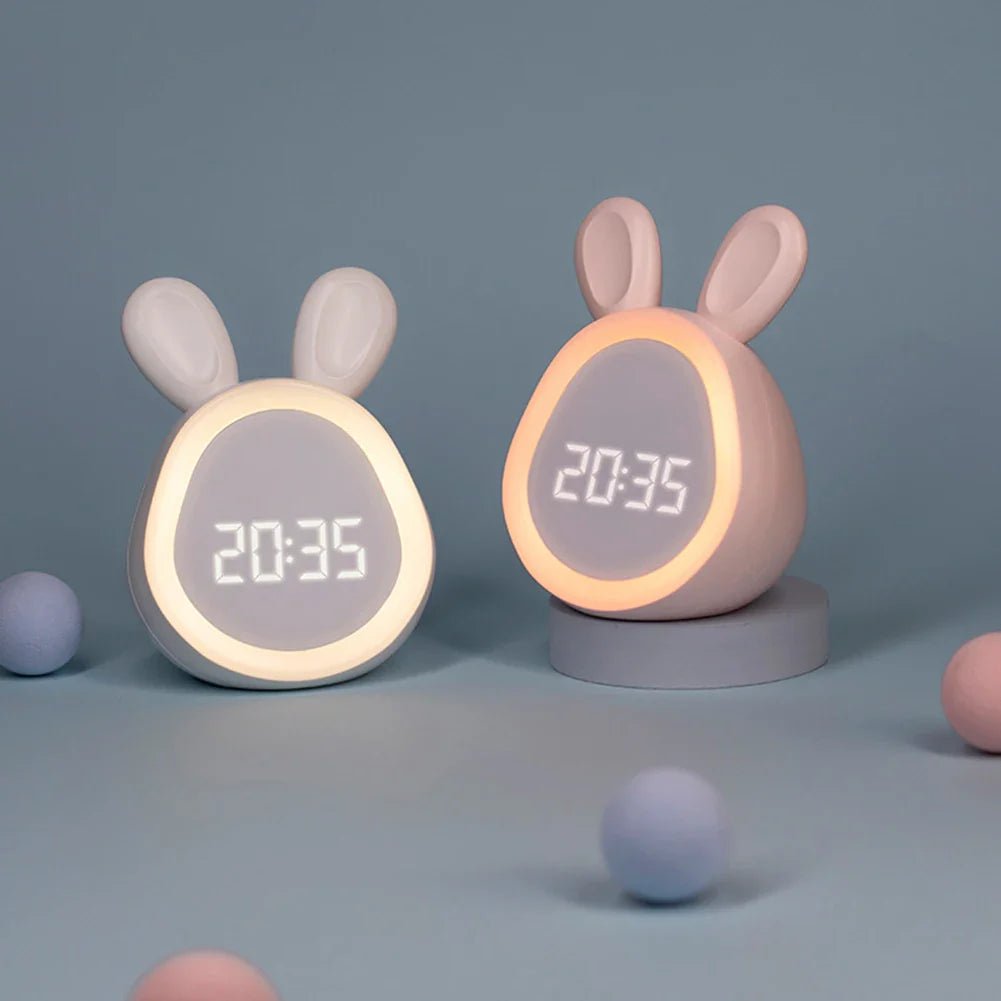 Sveglia per bambini a forma di coniglio con luce notturna LED - BunniGlow
