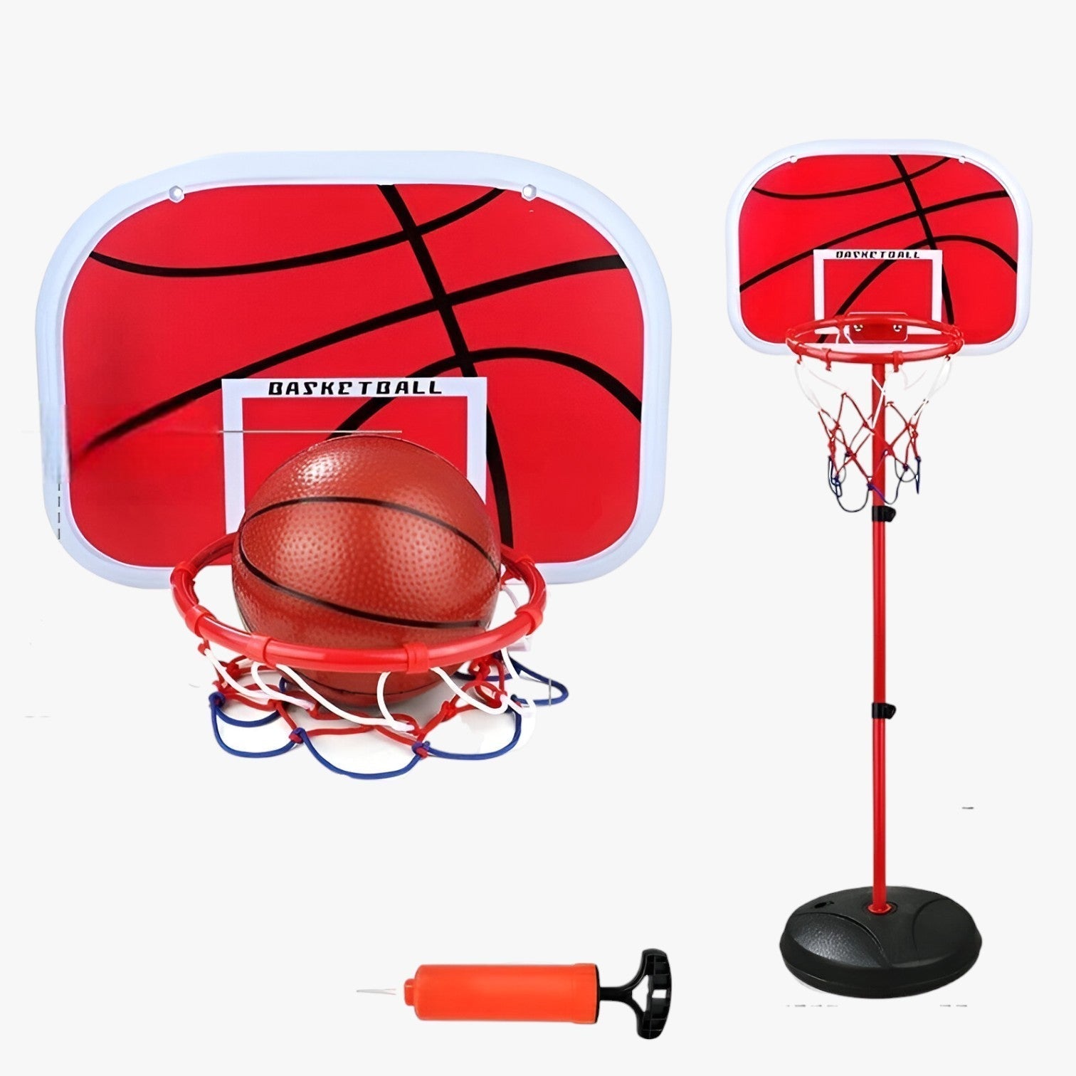 Canestro da Basket per Bambini Regolabile in Altezza – Divertimento per Gioco Indoor e Outdoor