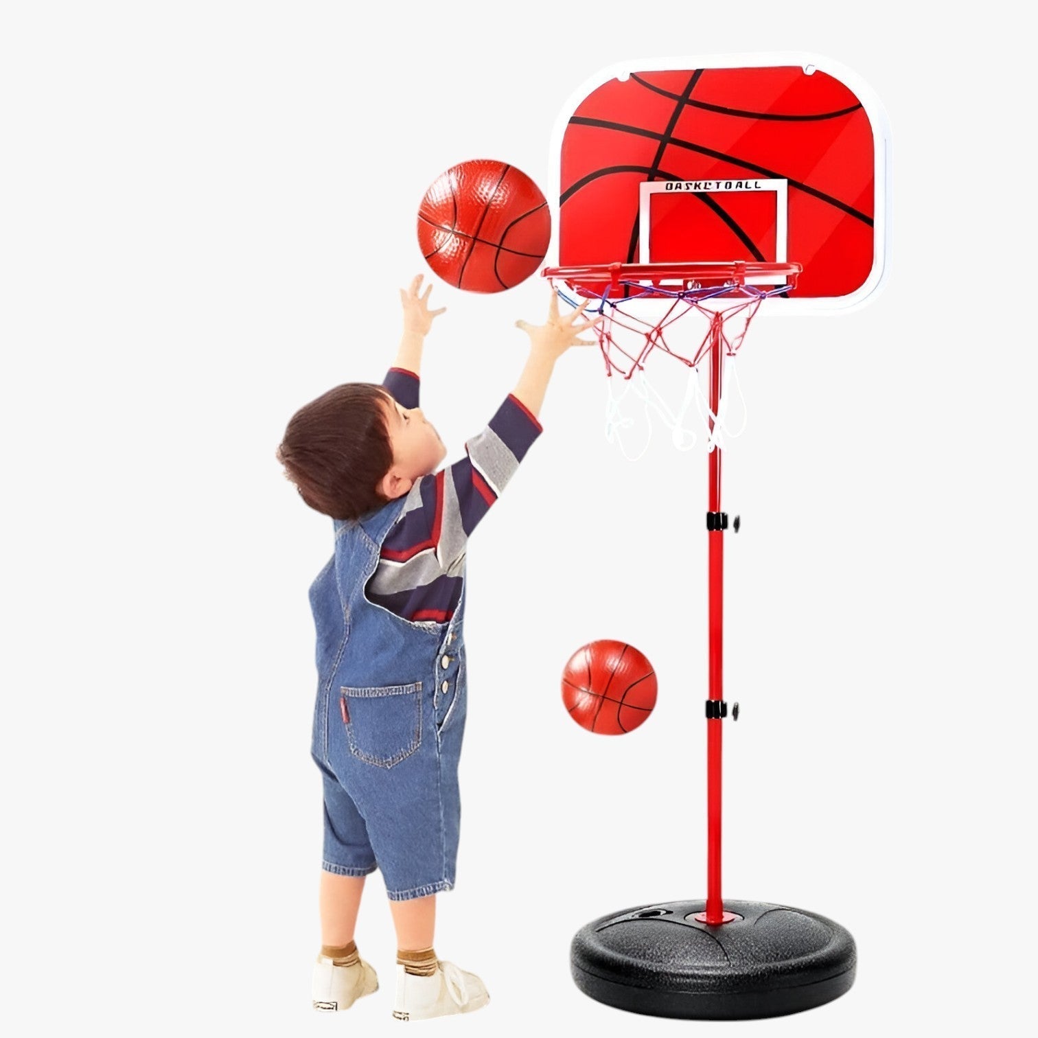 Canestro da Basket per Bambini Regolabile in Altezza – Divertimento per Gioco Indoor e Outdoor