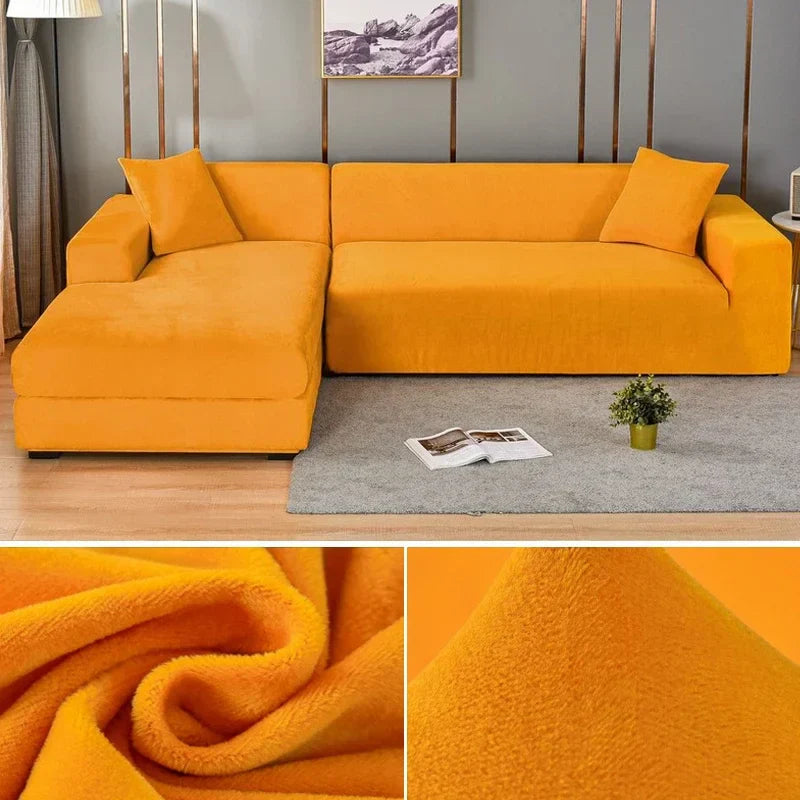 Copertura per Divano in Velluto Stretch con Finitura Lussuosa – Sofina