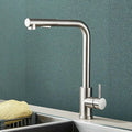 Black pull-out kitchen faucet - 2-mode flexible shower, stainless steel mixer for hot and cold water