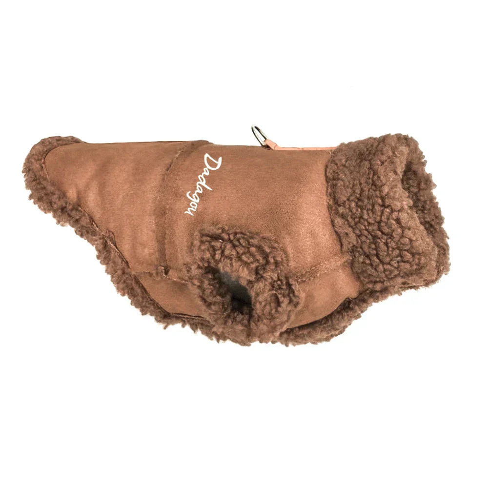 MajestiPup Cappotto Invernale di Lusso per Cani | Cappotto caldo in pile di lana di agnello per razze piccole come carlini e Yorkshire