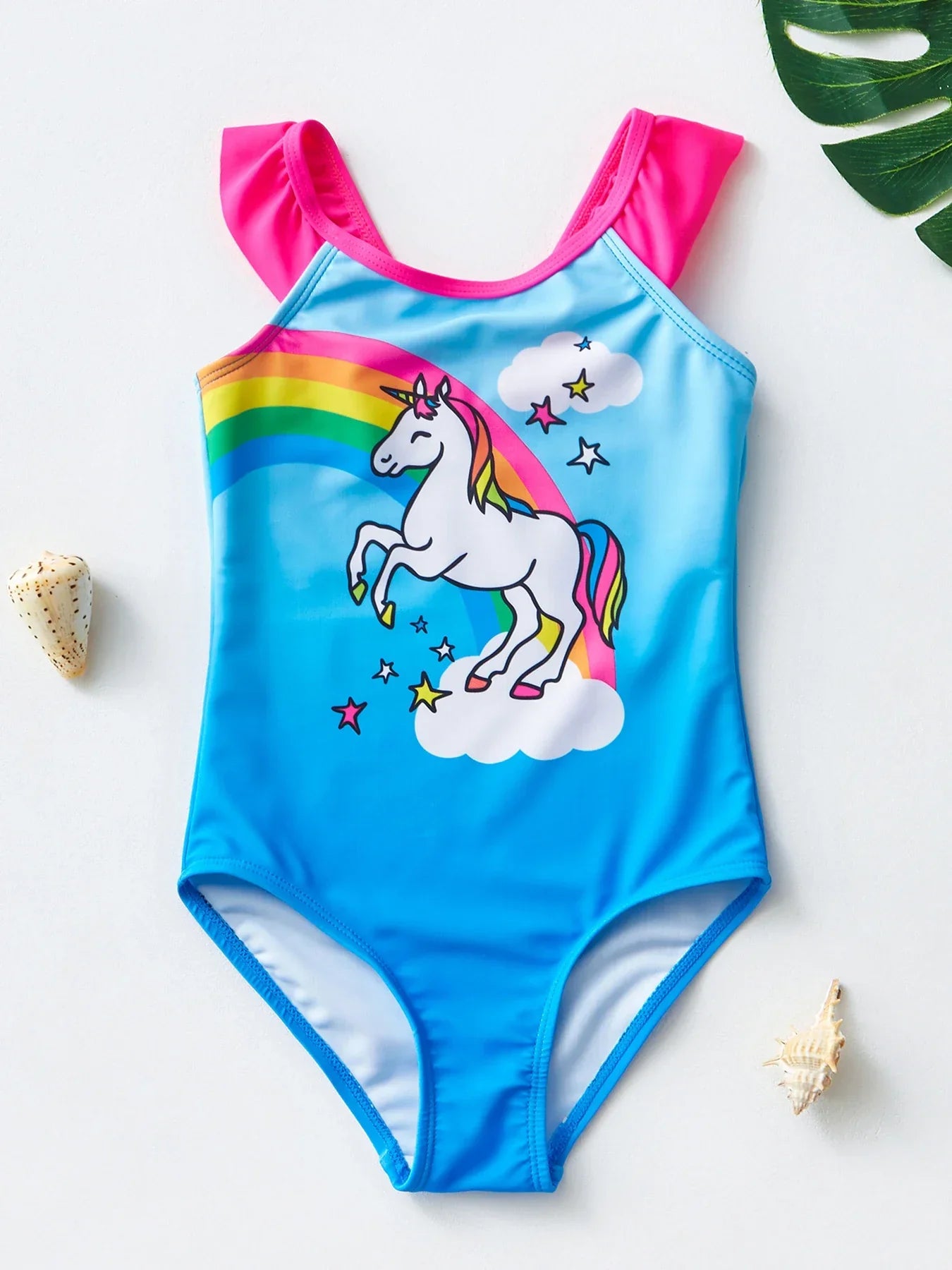 Costume da bagno per ragazze con design di sirene e unicorni – Perfetto per bambini dai 4 agli 8 anni