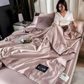 SilkyLux Blanket - Soft and Breathable Satin Silk Duvet Cover for Year-Round Comfort