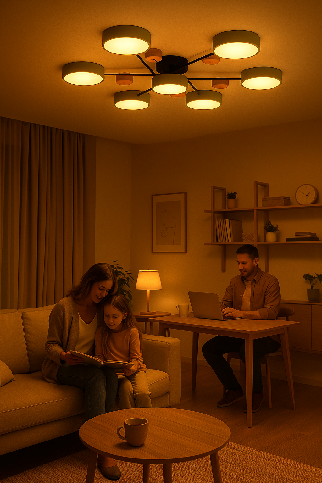 NordicGlow | Lampada da soffitto LED ramificata in stile scandinavo