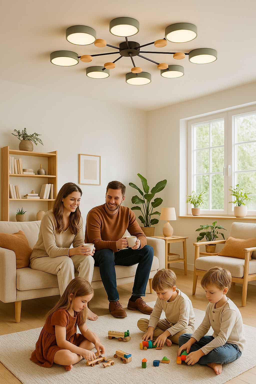 Lampada da soffitto scandinava – Design ramificato, elegante e sostenibile con tecnologia LED