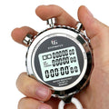 Orologio da fermo YS Metall 3 righe di visualizzazione allenamento corsa Timer elettronico, Stile: YS-510 10 promemoria