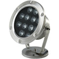 Luz subaquática LED para piscina, peixes, lago, fonte, impermeável, luz paisagística 18W (Branco quente)