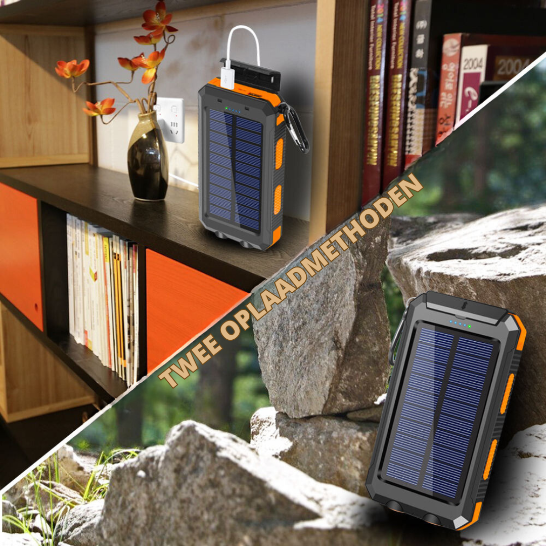 ChargeMaster Powerbank Solare | Caricabatterie Portatile ad Alta Capacità per Stili di Vita Attivi