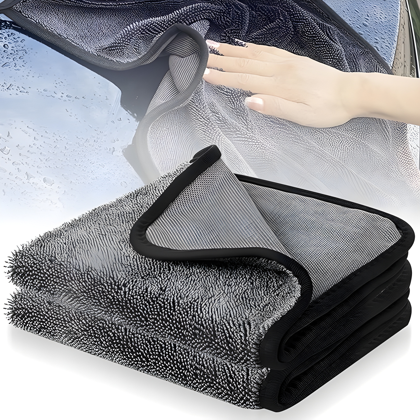 Panno in Microfibra Premium CrystalDry | Asciugamano Extra Assorbente per Auto, Finestre e Cucine