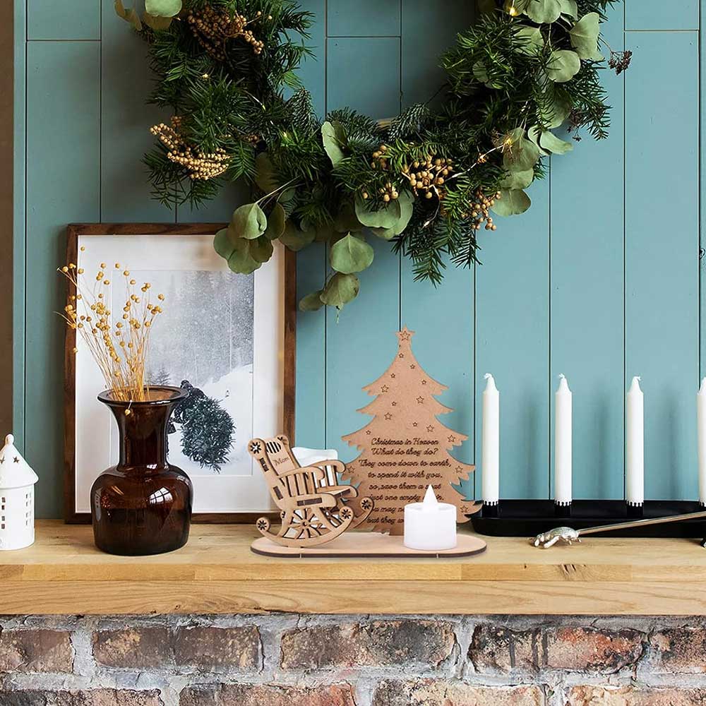 EternaGlow Candela della Memoria con Sedia | Elegante portacandele per onorare i propri cari