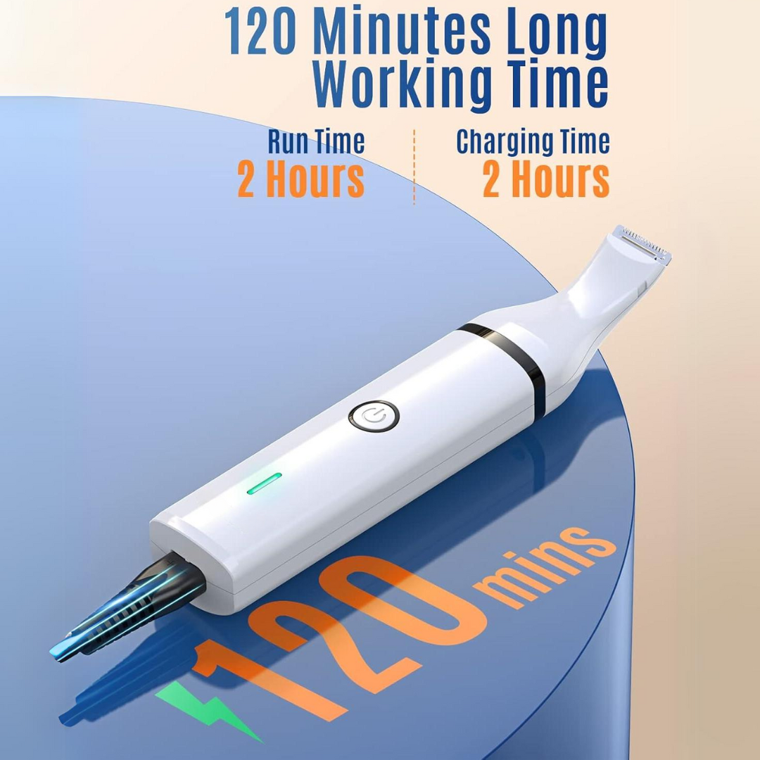 Tagliacapelli per Animali con Doppie Lame - Strumento di Toelettatura Silenzioso e Senza Fili