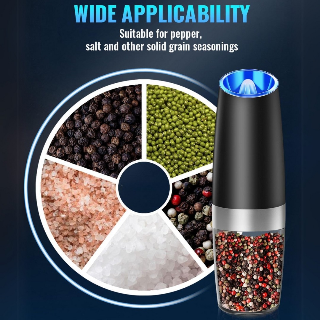 Set di Macinini Elettrici Ricaricabili per Pepe e Sale - GrindMaster Duo