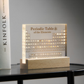 Illuminated periodic table with real elements - Elementa