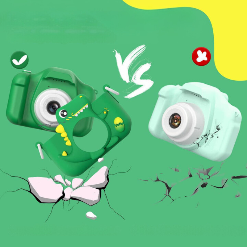 Macchina Fotografica per Bambini con Funzione HD e Design di Dinosauro per le Prime Avventure Fotografiche
