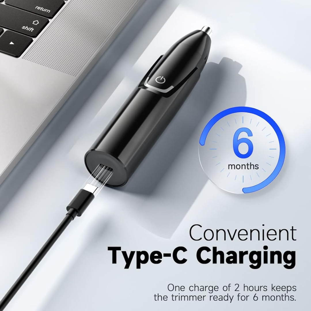 Rasatore Ricaricabile per Naso e Orecchie - Trattamento di Grooming Senza Dolore