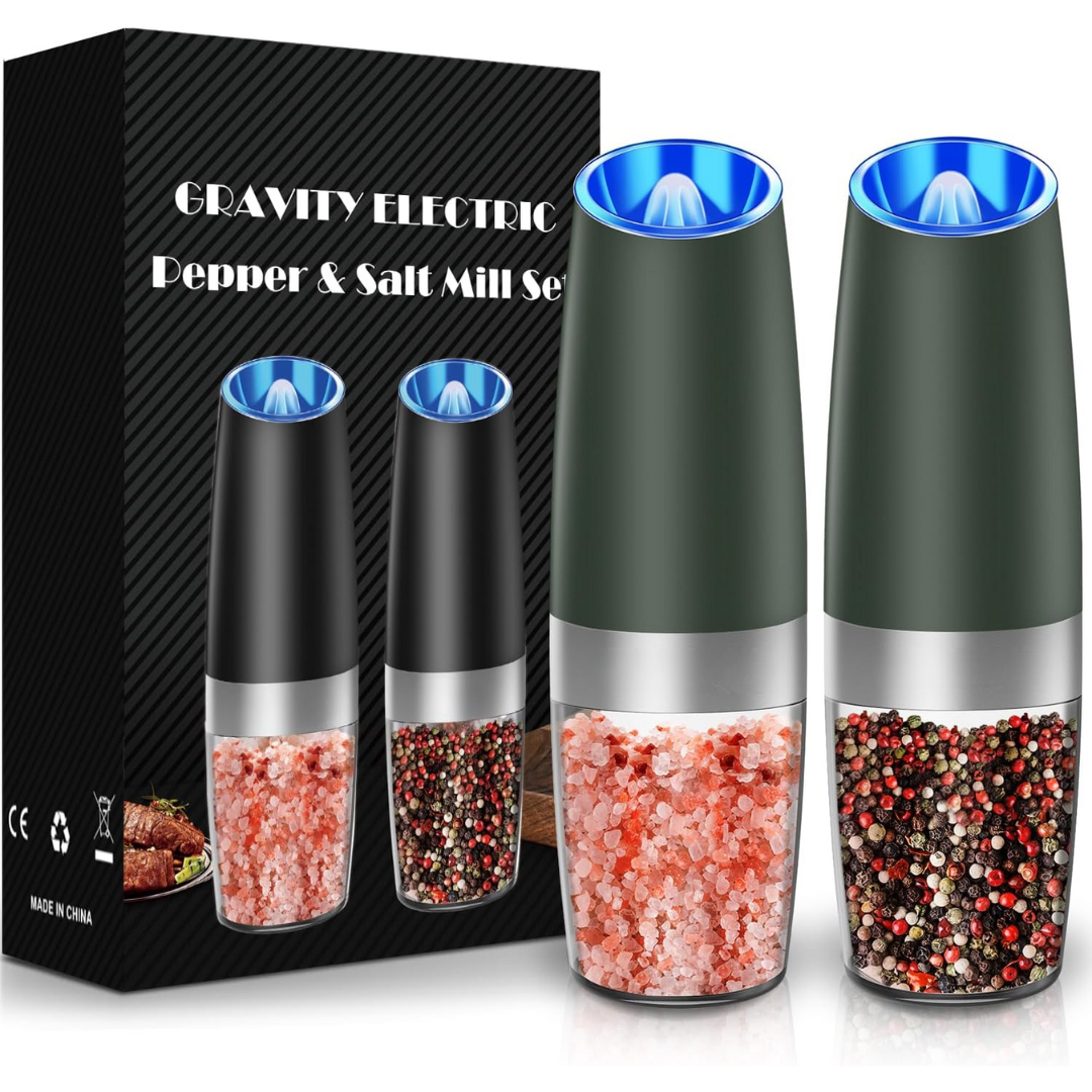 Set di Macinini Elettrici Ricaricabili per Pepe e Sale - GrindMaster Duo