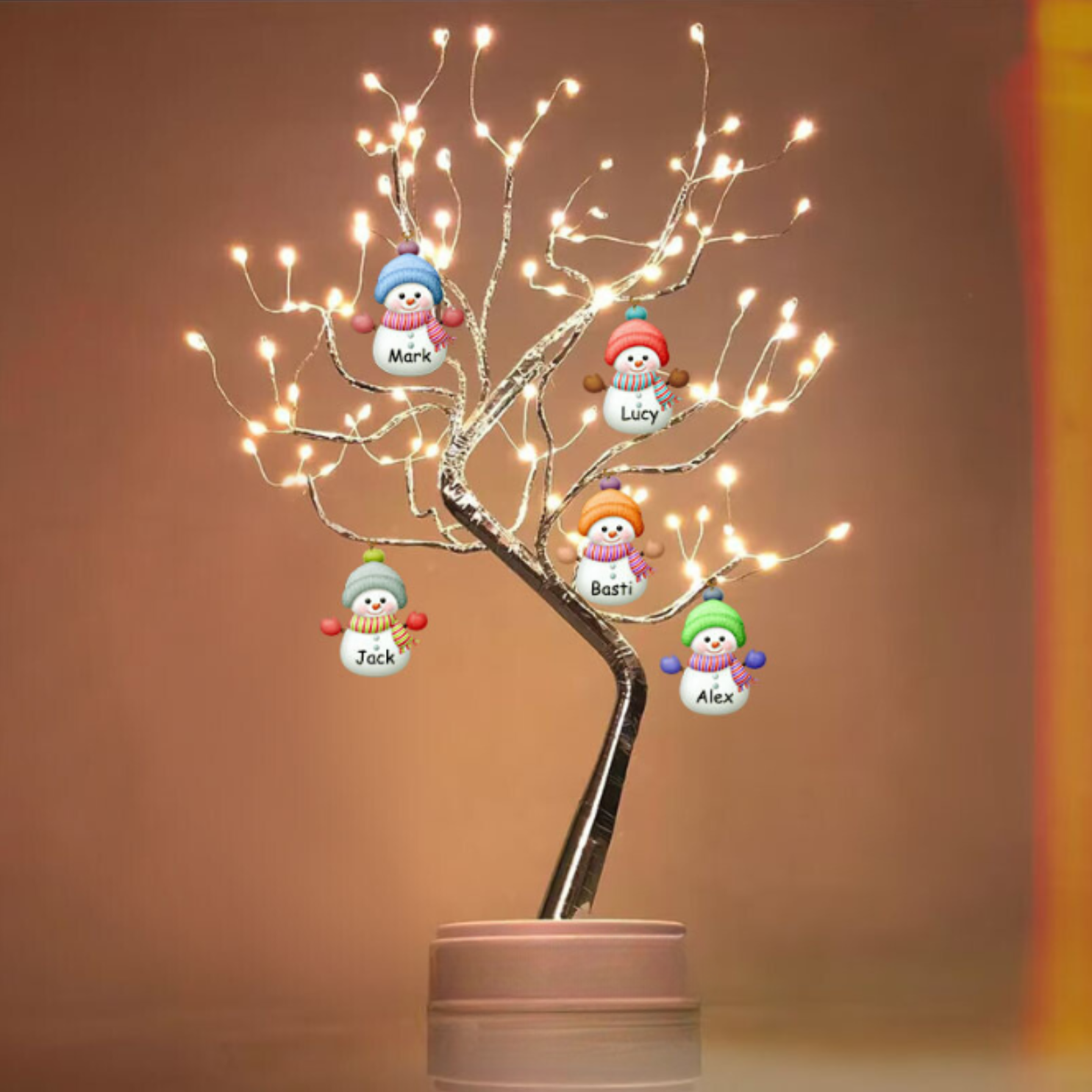 Centro Tavola LED RadiantCharm per le Feste | Albero Decorativo Portatile per Decorazioni di Natale e Inverno