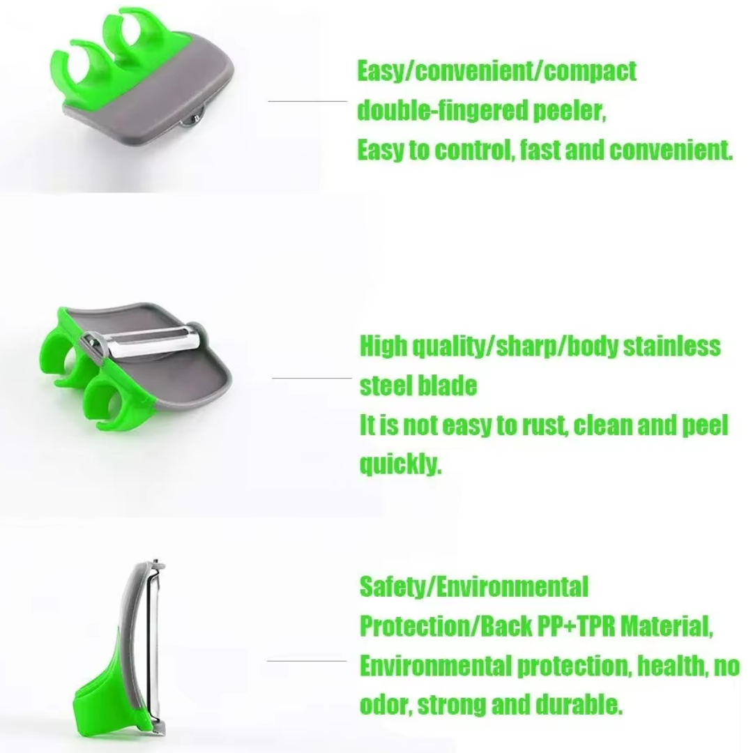 Set di Pelatori per Verdure a Dito da 4 Pezzi