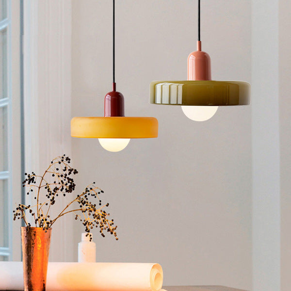 Lampada a Sospensione Colorata in Stile Bauhaus - StiloGlas