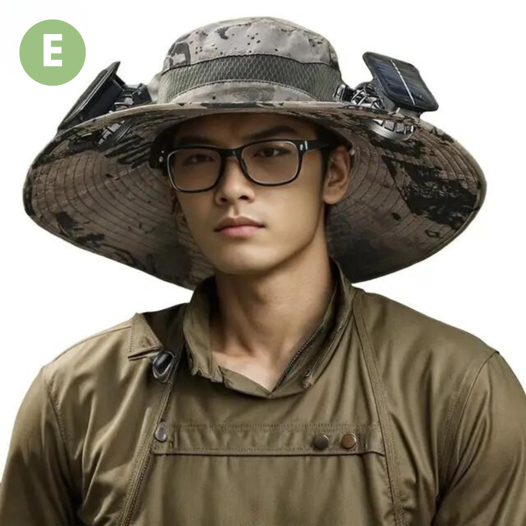 Cappello da Sole Esterno con Ventilatore Integrato – Sunbreeze