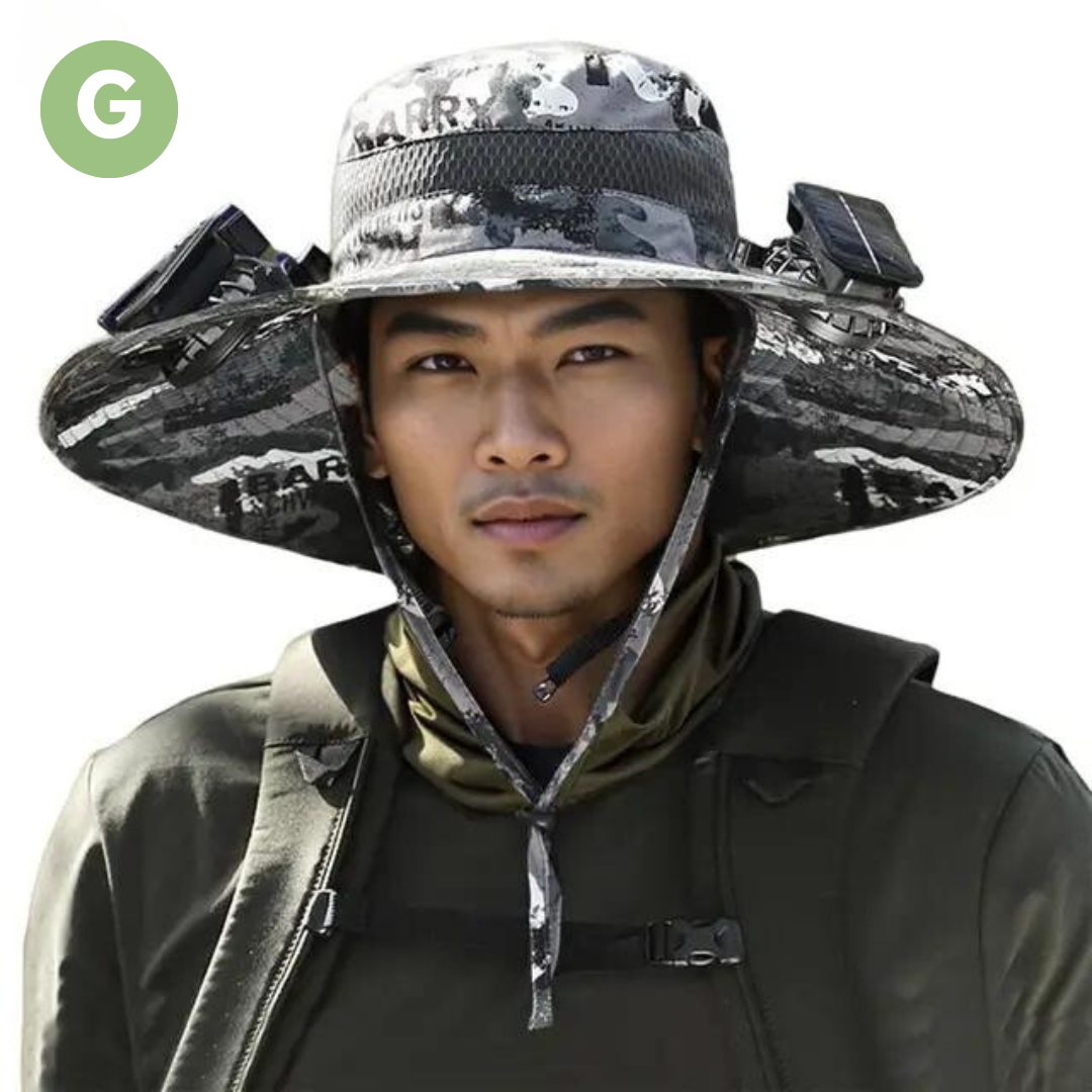 Cappello da Sole Esterno con Ventilatore Integrato – Sunbreeze