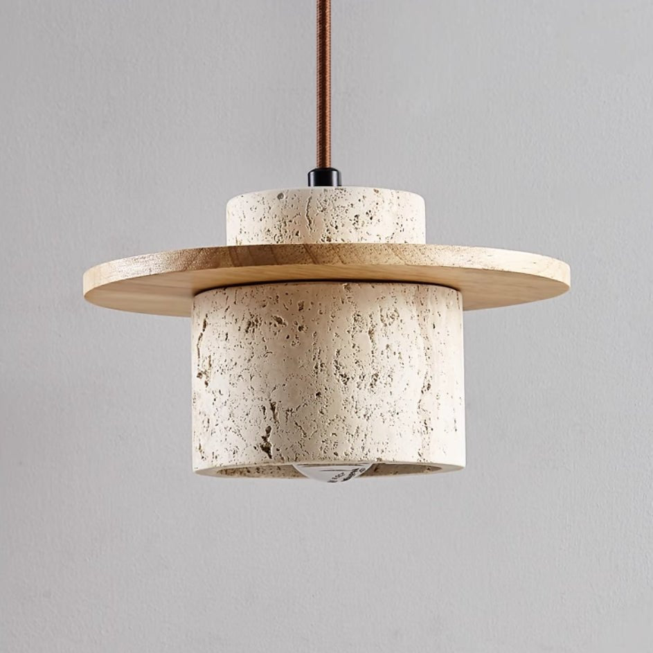 Lampada a Sospensione in Travertino per un Lusso Naturale - StoneGlow