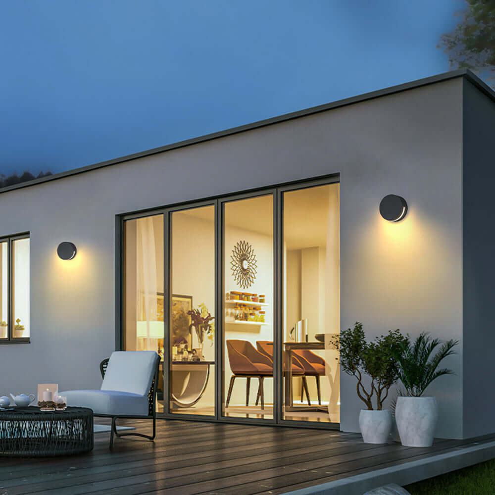 Lampada da Parete Rotonda Moderna per Esterni - IP65 Impermeabile