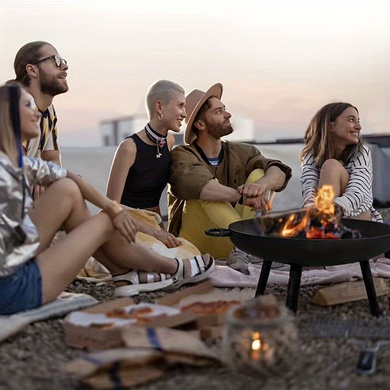 Bowl da Fuoco in Ghisa – Ideale per Barbecue, Campeggio e Illuminazione da Giardino