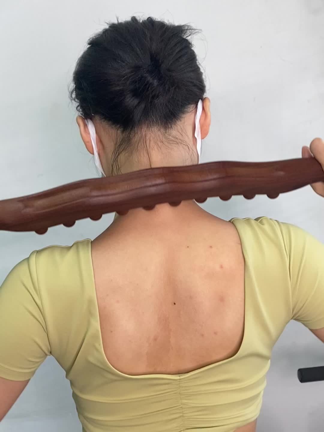 Bastone da Massaggio in Legno con 31 Perle – Rilassamento Muscolare Profondo