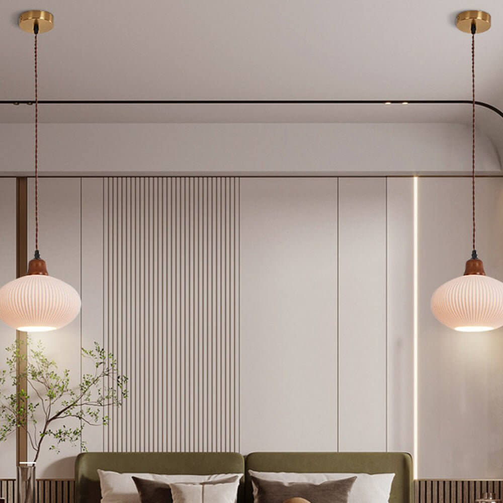 Lampada a Sospensione in Ceramica Elegante - Design Rustico