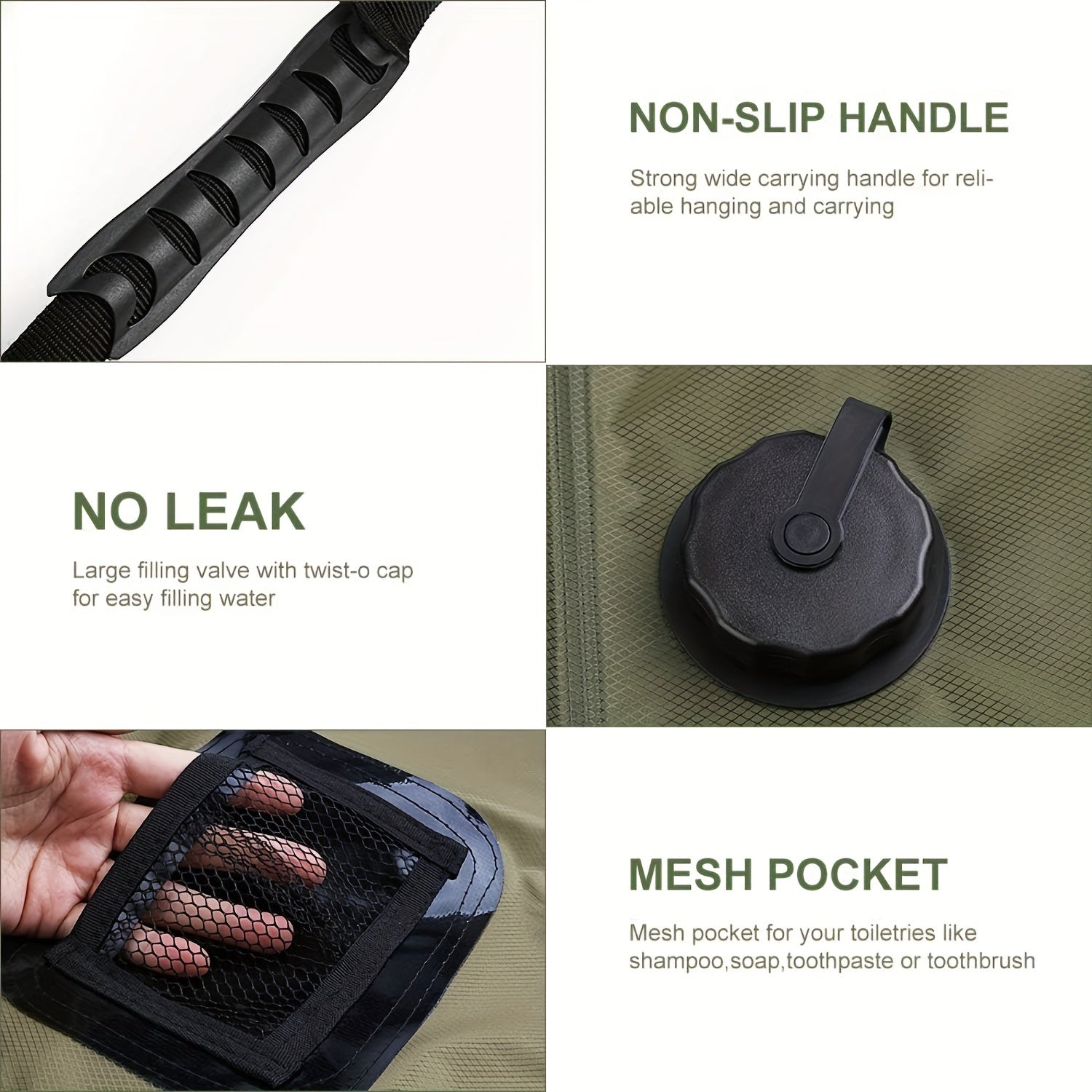 SunnyFlow Borsa Doccia Solare – Pratica, Impermeabile e con Termometro