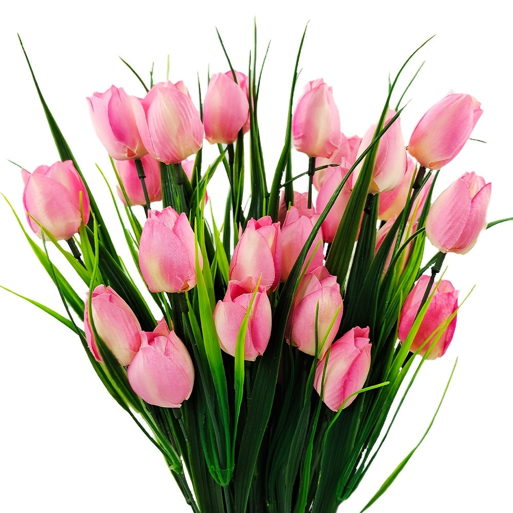 Set di 6 Mazzi di Tulipani Artificiali – Resistenti ai UV e Realistici per Decorazione di Giardini e Interni