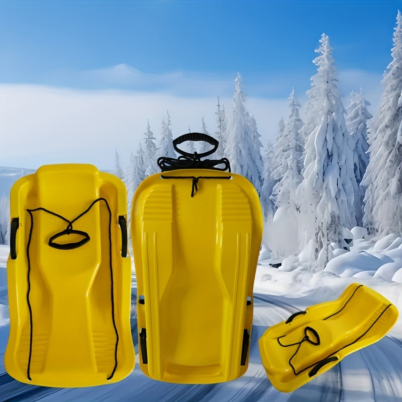 Sled da sci versatile con freno – Perfetto per neve, erba e ghiaccio, inclusa corda di traino