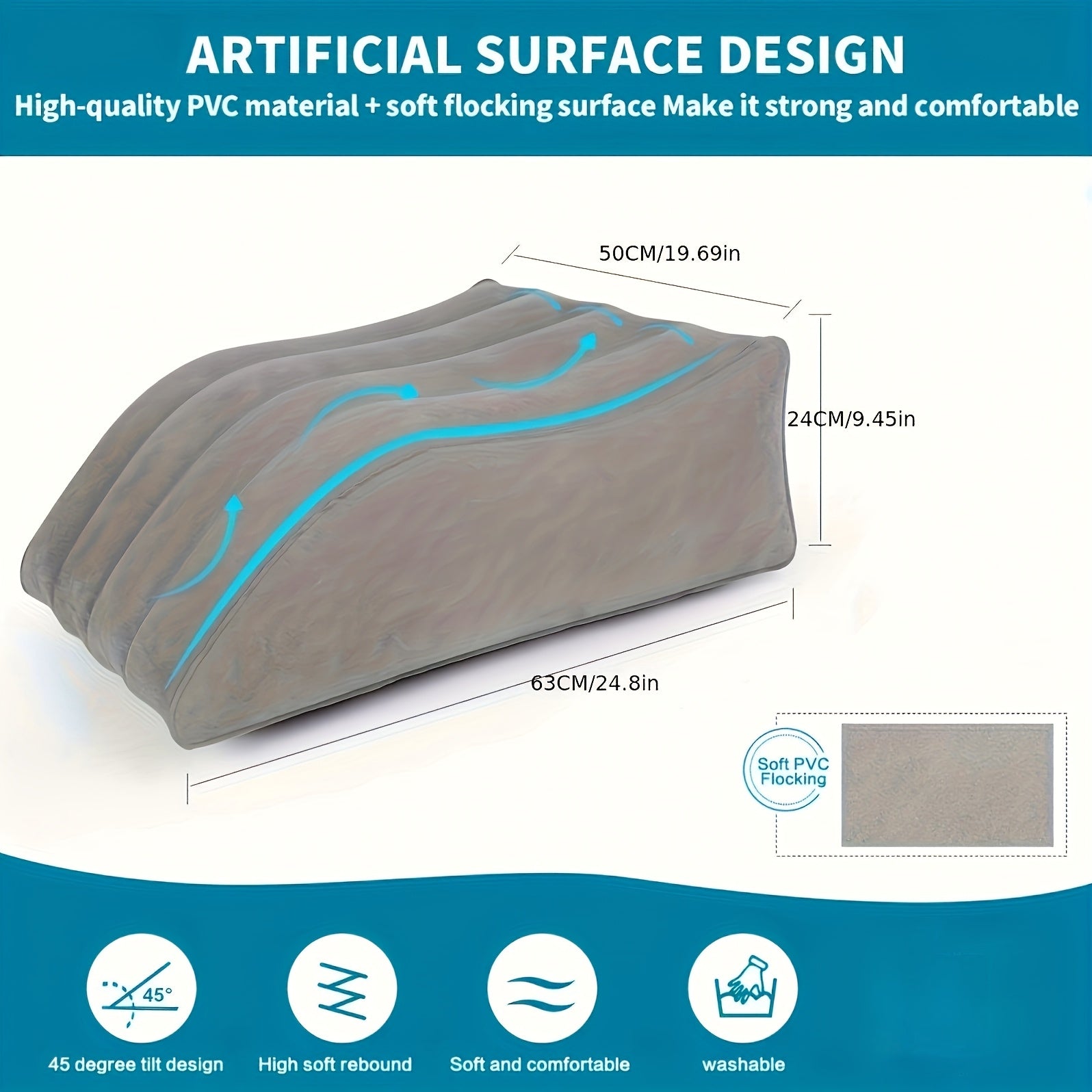 Cuscino Gonfiabile per Elevazione delle Gambe - Per Migliorare la Circolazione Sanguigna, Ideale per Dormire